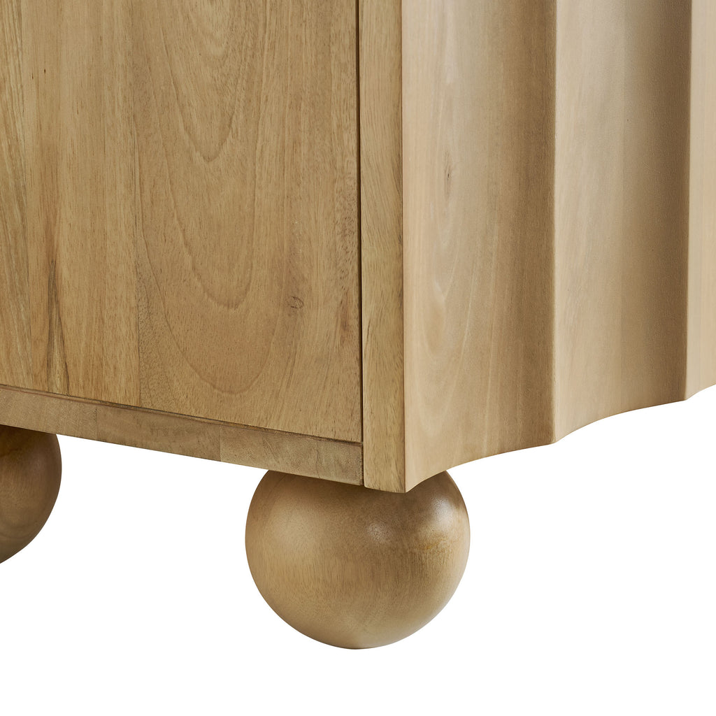 Sorren Scalloped 71" Wood TV Stand - Natural