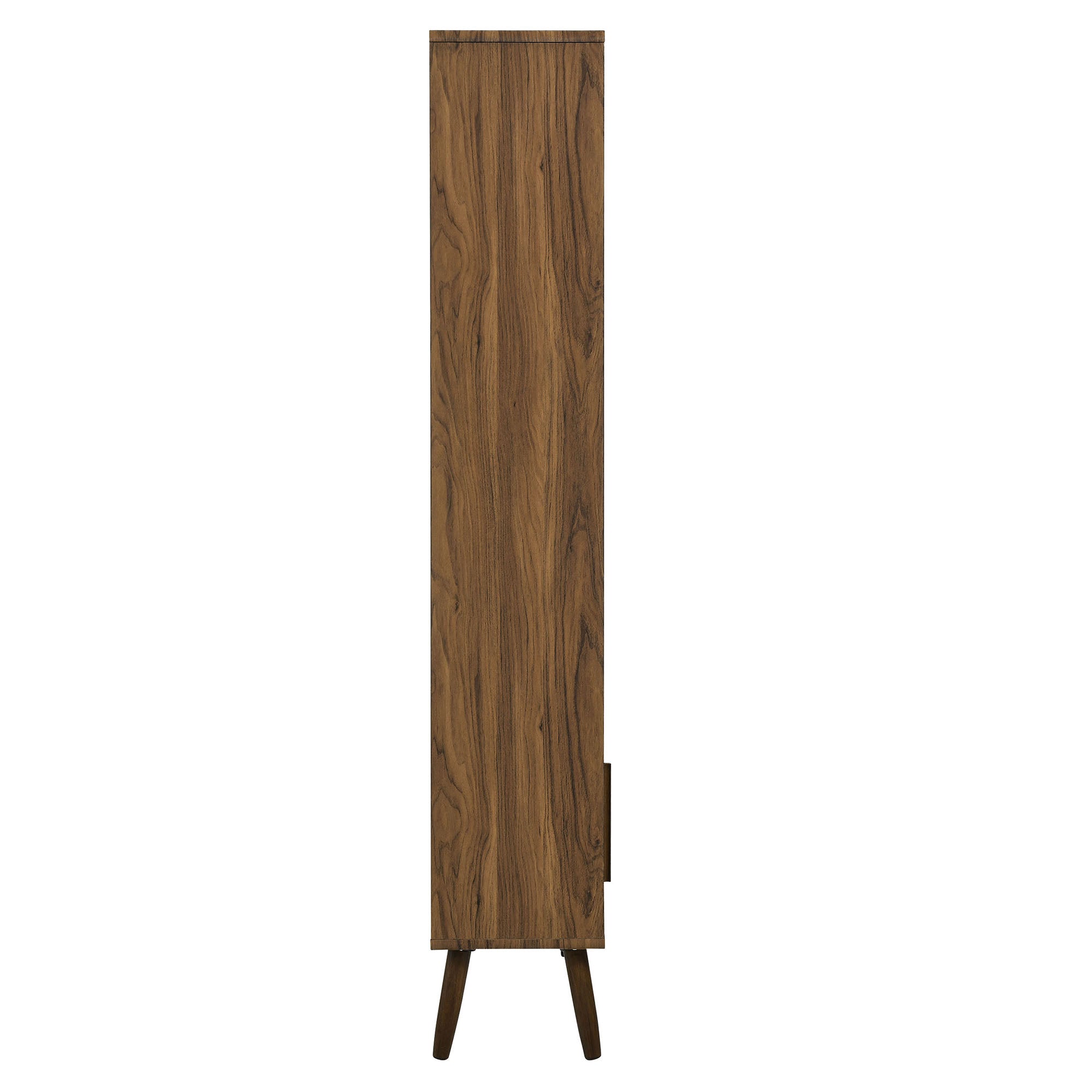 Transmit 45" Bookcase with Sliding Doors - Walnut Linen