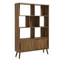 Transmit 45" Bookcase with Sliding Doors - Walnut