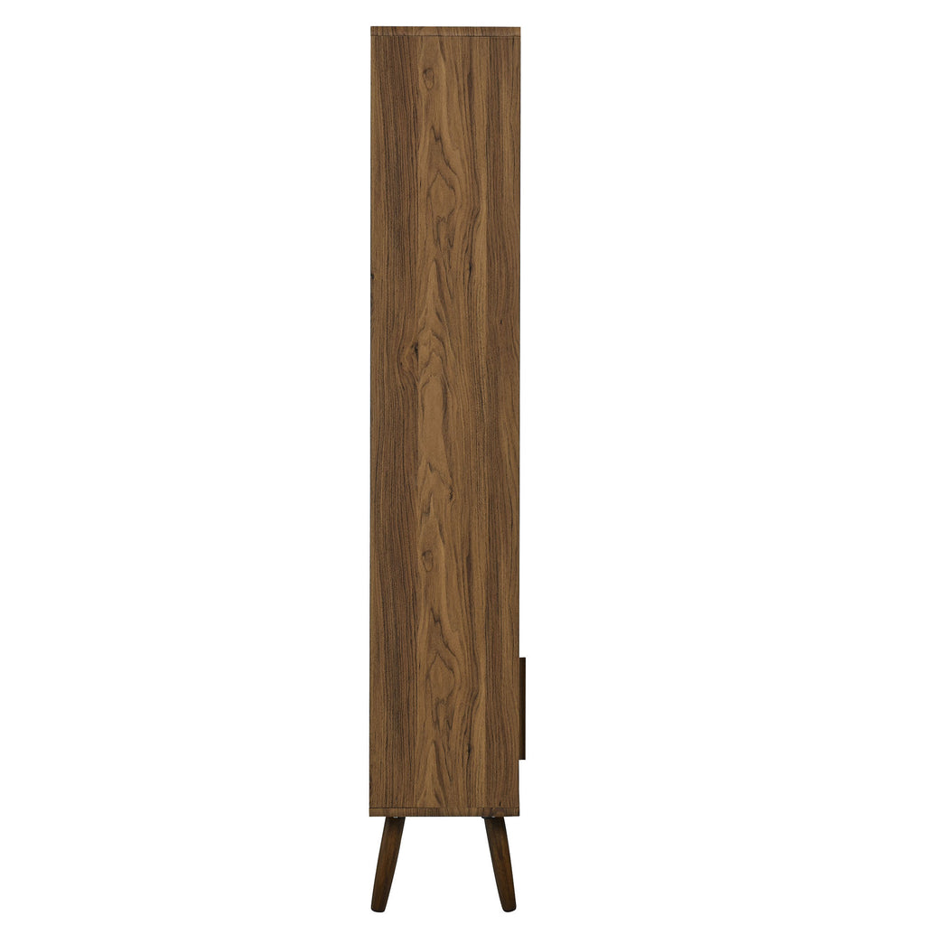 Transmit 45" Bookcase with Sliding Doors - Walnut