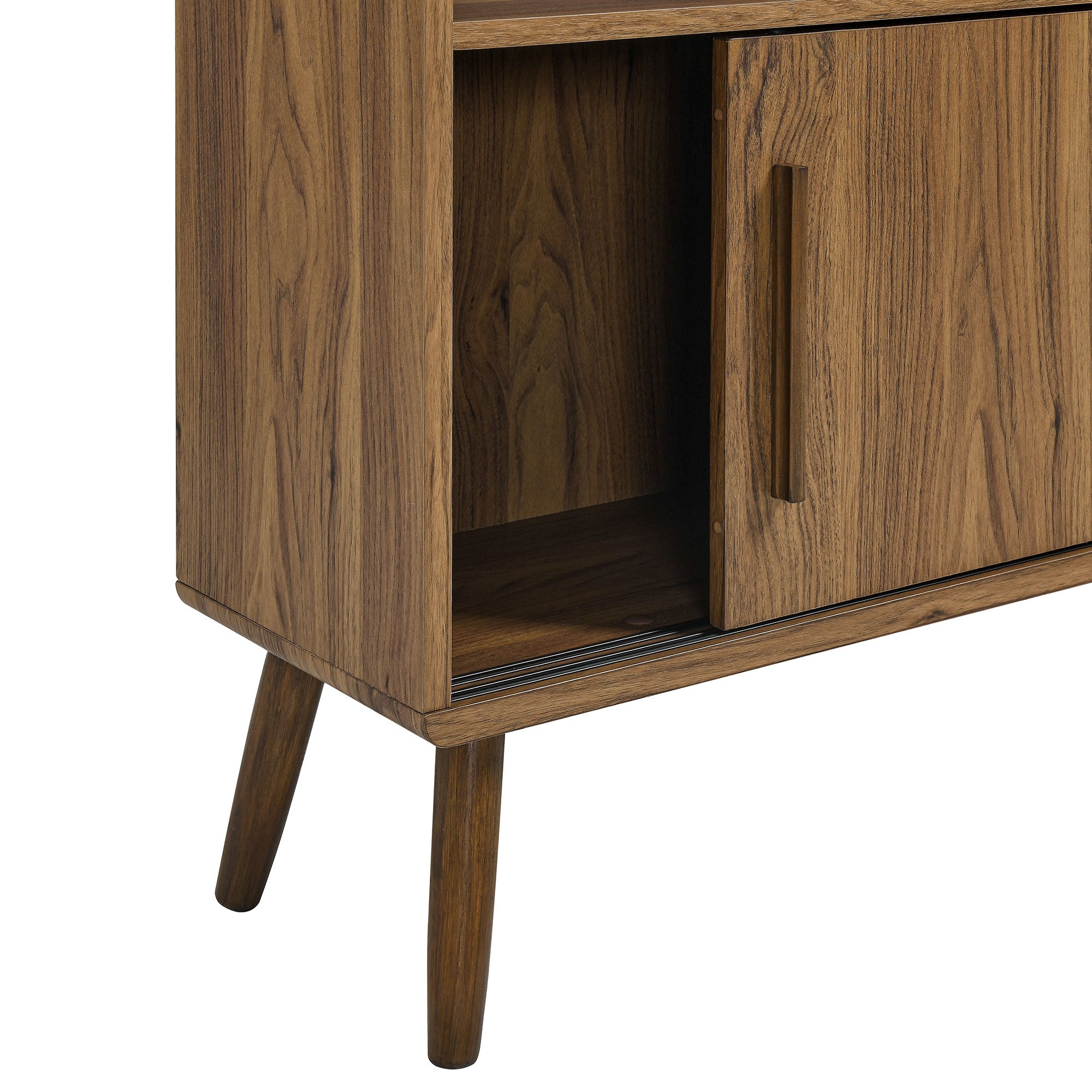 Transmit 45" Bookcase with Sliding Doors - Walnut