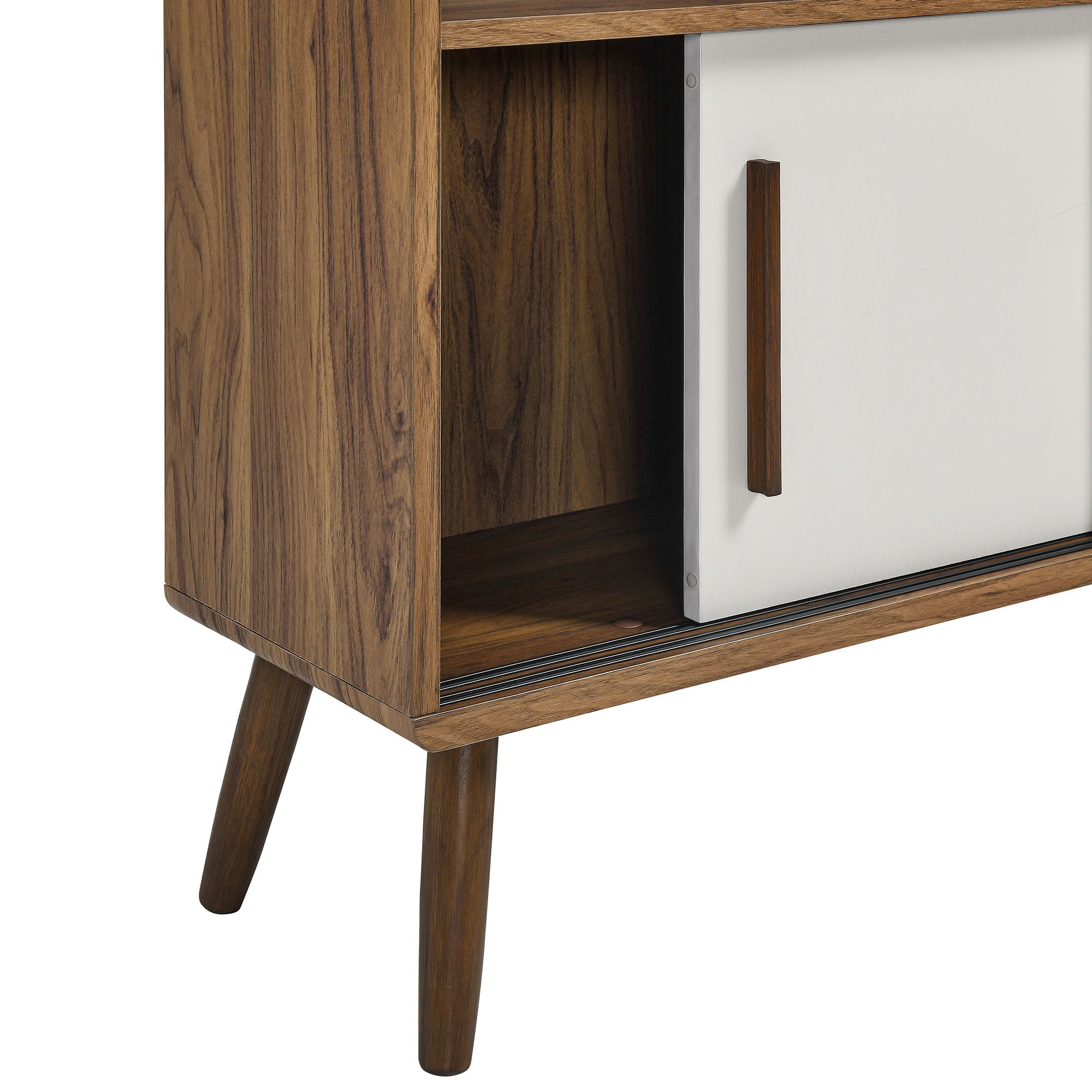 Transmit 59" Bookcase with Sliding Doors - Walnut Linen