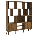 Transmit 59" Bookcase with Sliding Doors - Walnut