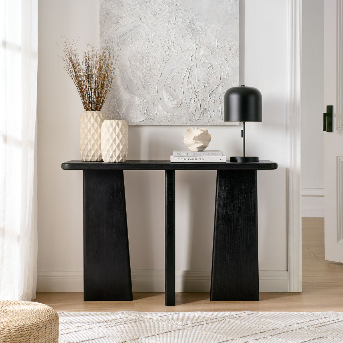 Porter 45" Wood Console Table - Black