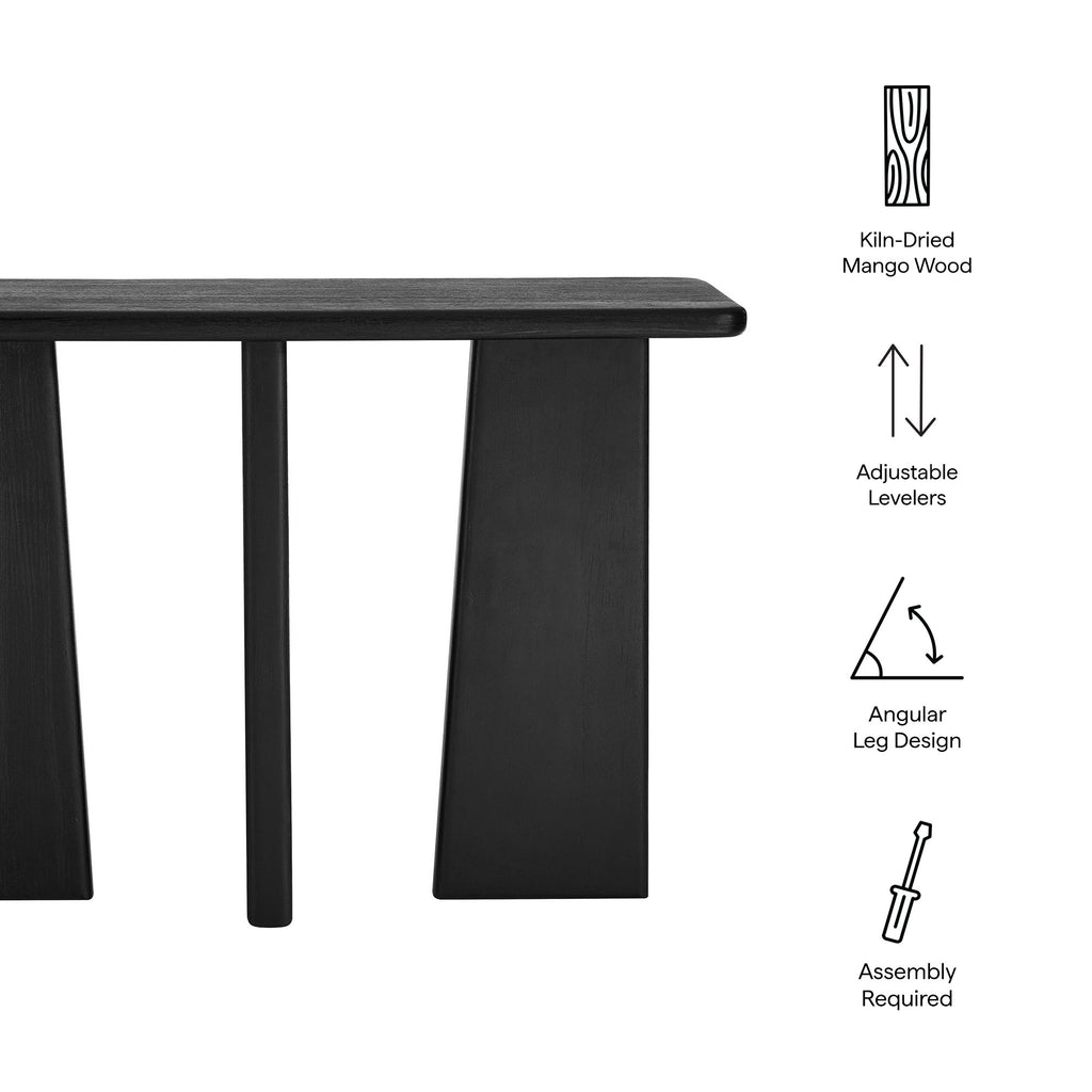 Porter 45" Wood Console Table - Black