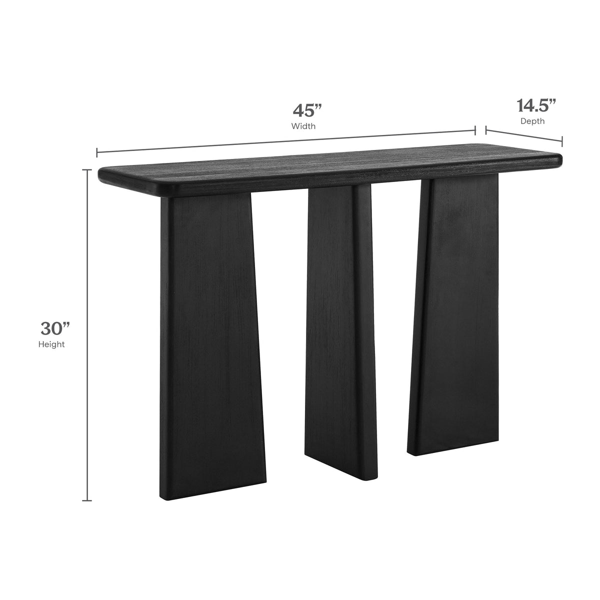 Porter 45" Wood Console Table - Black