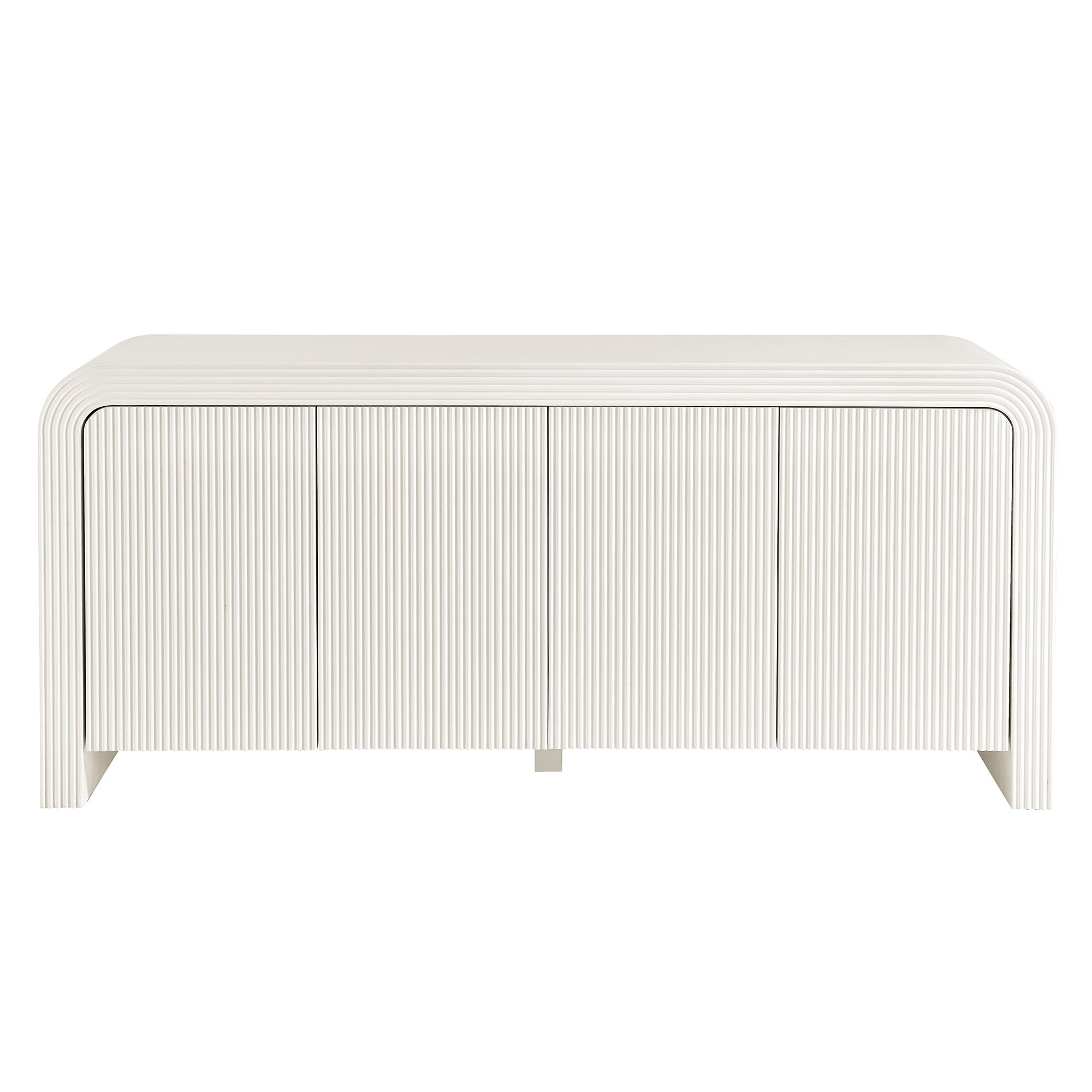 Waterflute 70" Fluted Sideboard Cabinet - White Matte