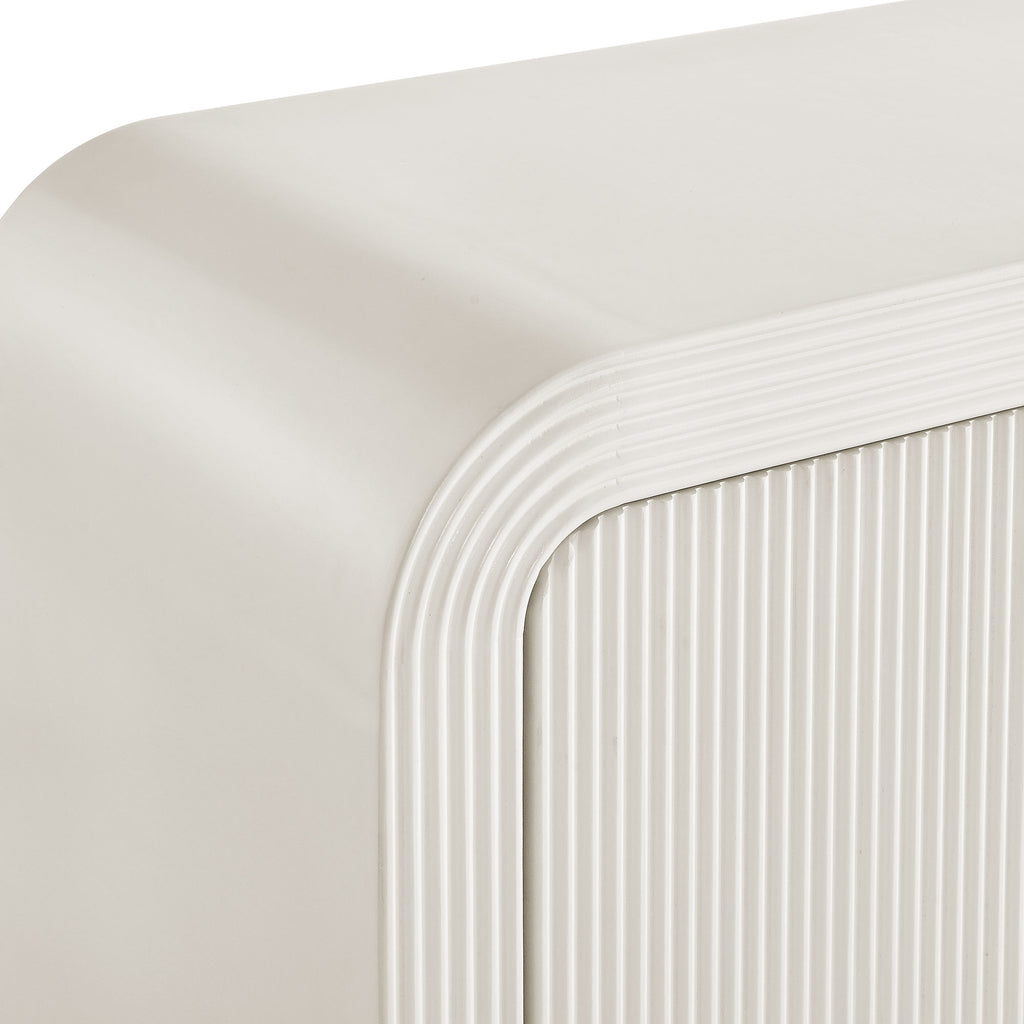 Waterflute 70" Fluted Sideboard Cabinet - White Matte