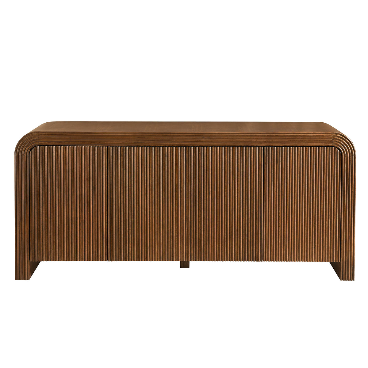 Waterflute 70" Fluted Sideboard Cabinet - Walnut
