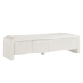 Waterflute 68" Fluted TV Stand - White Matte