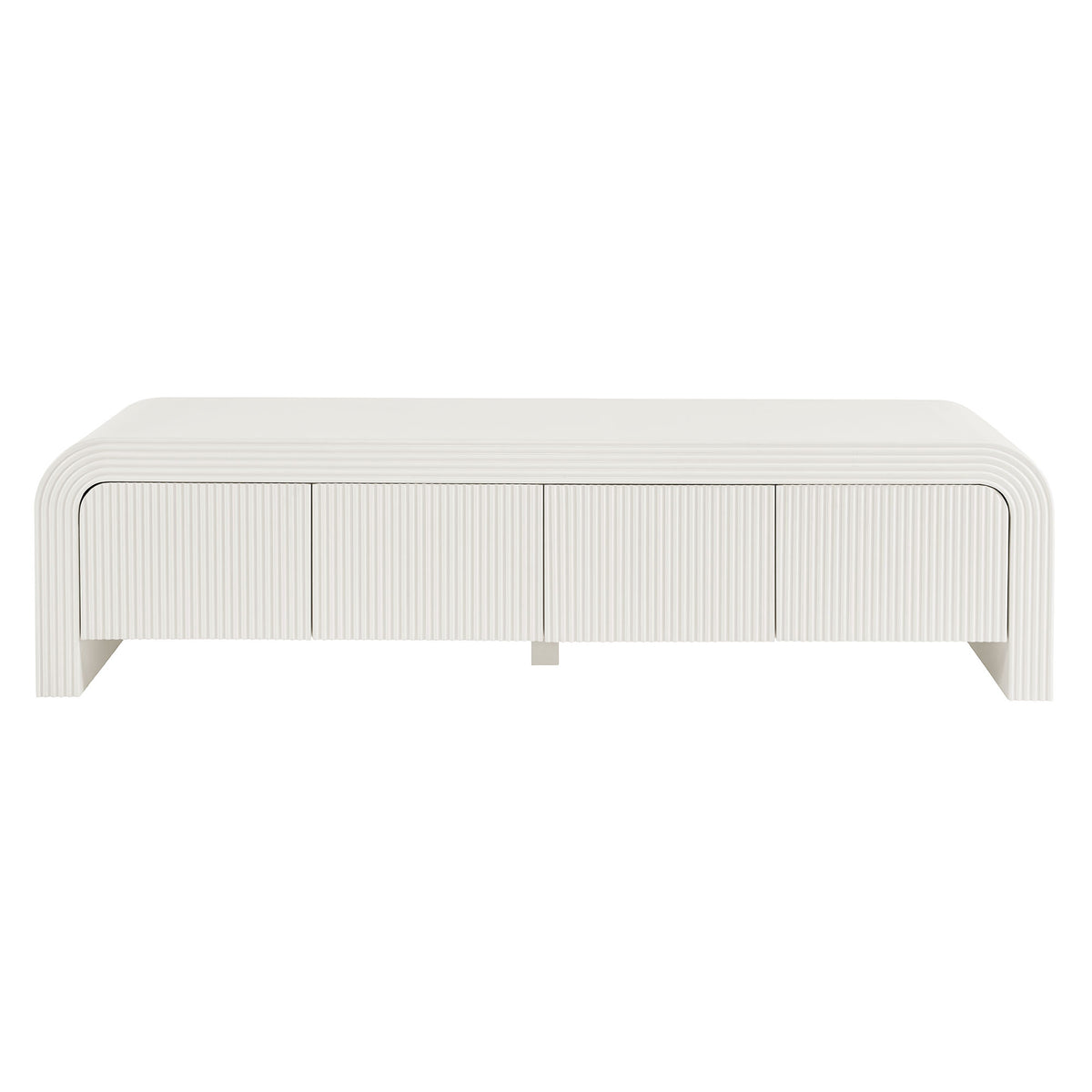 Waterflute 68" Fluted TV Stand - White Matte