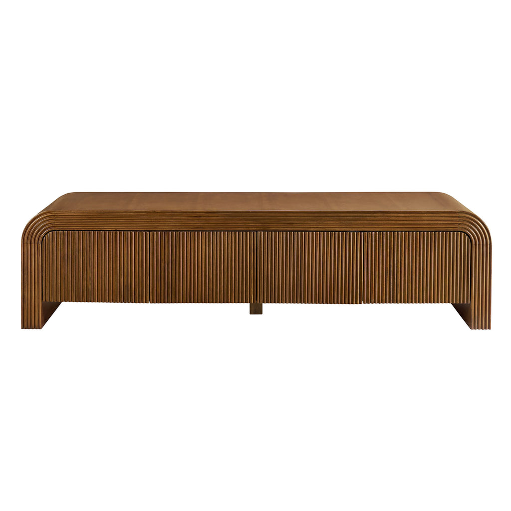 Waterflute 68" Fluted TV Stand - Walnut