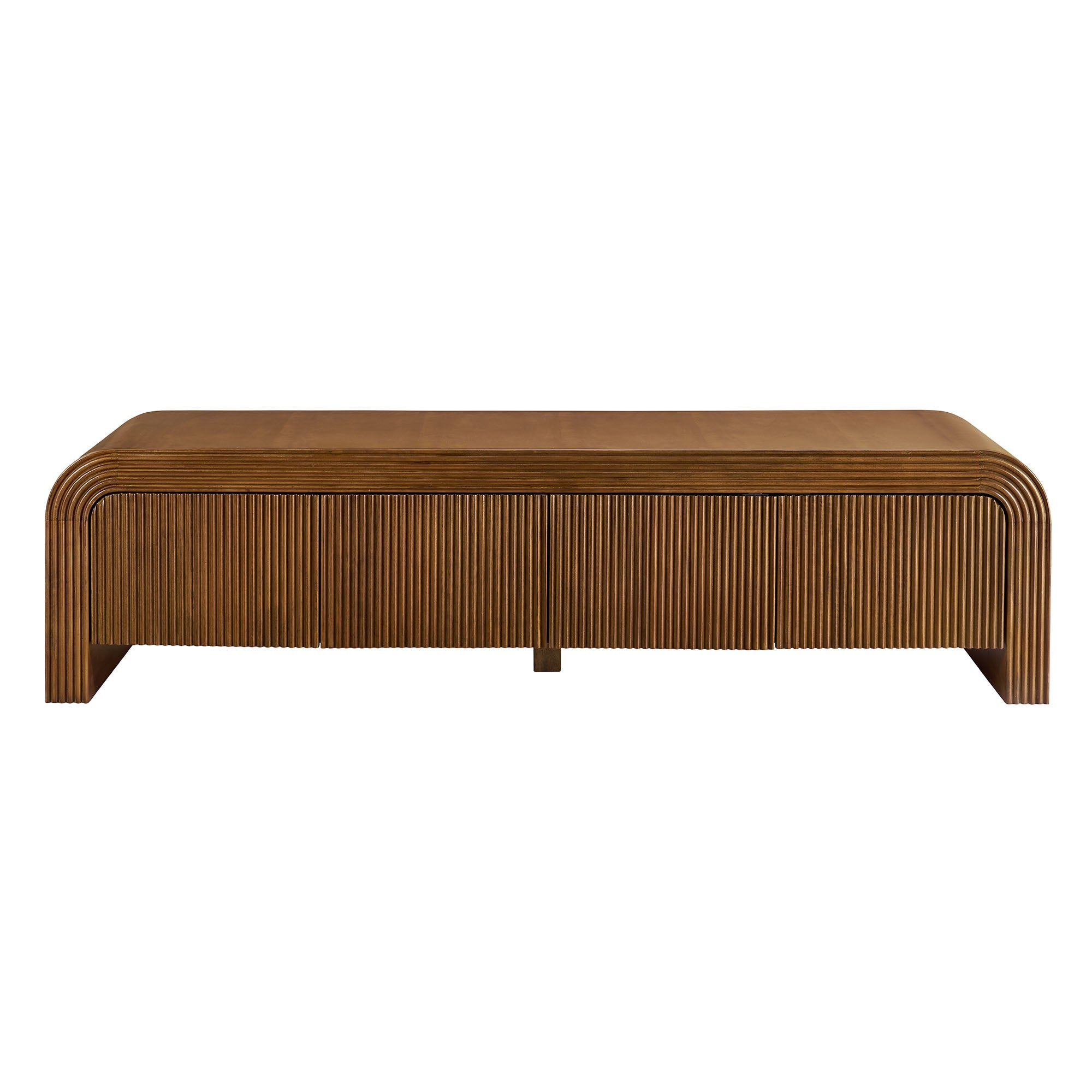 Waterflute 68" Fluted TV Stand - Walnut