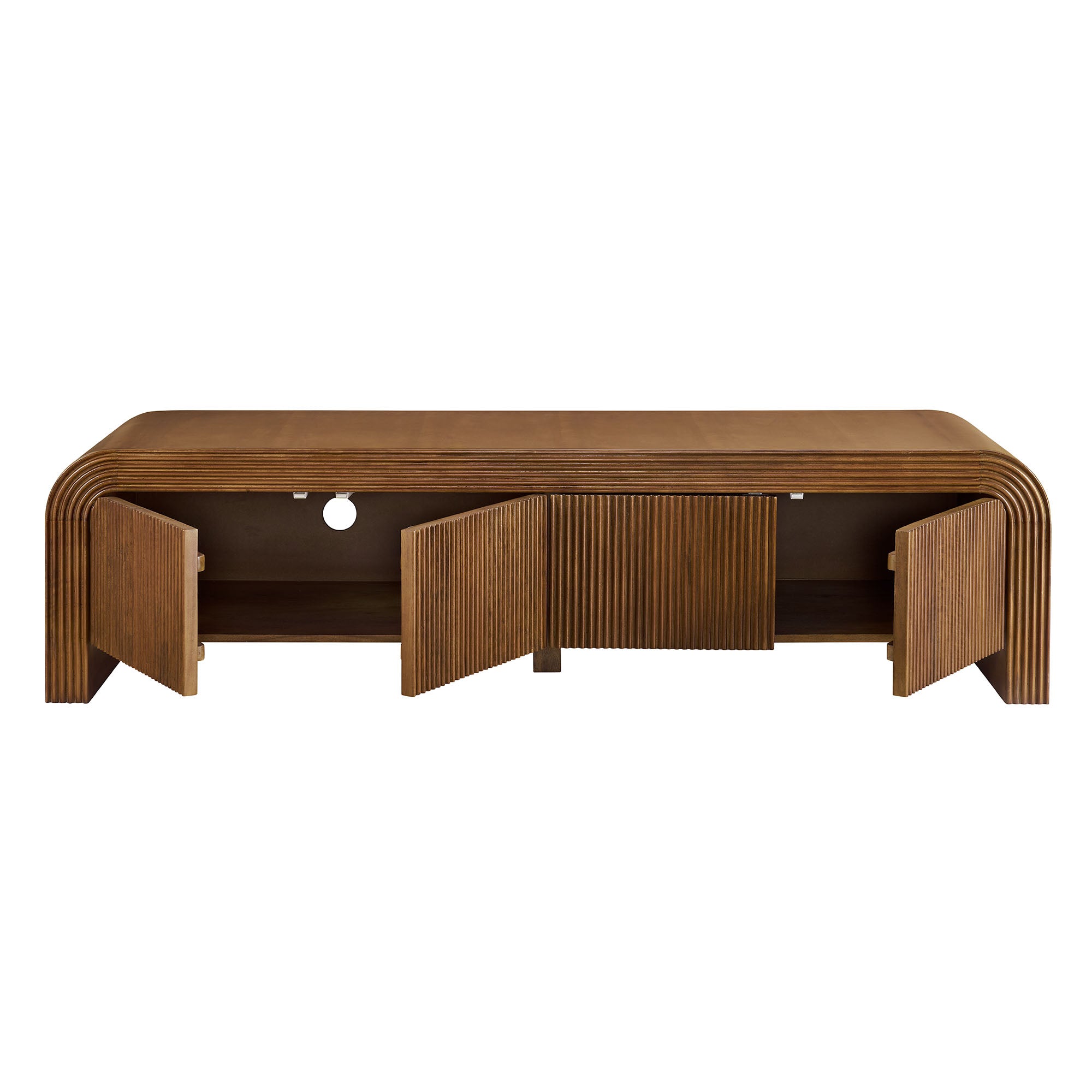 Waterflute 68" Fluted TV Stand - Walnut
