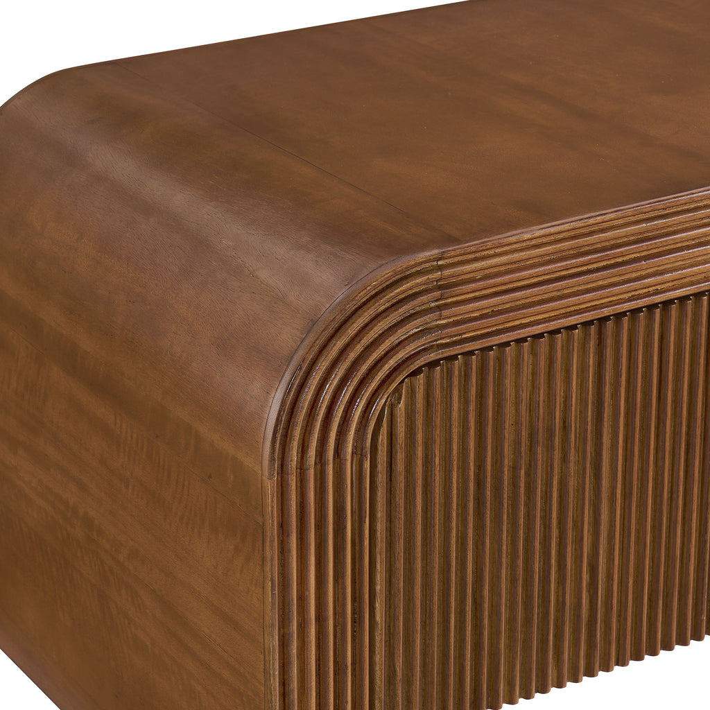 Waterflute 68" Fluted TV Stand - Walnut