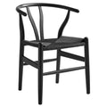 Amish 29" Wood Dining Chair - Black Black