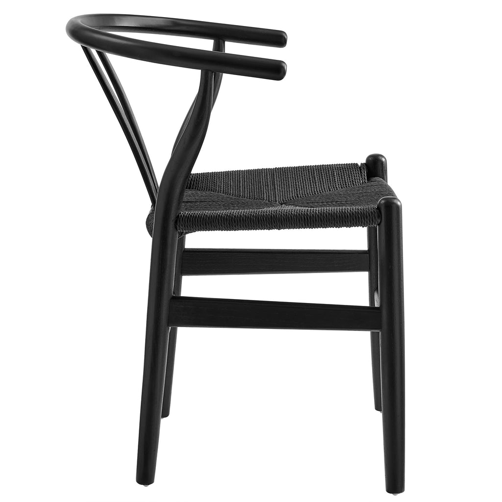Amish 29" Wood Dining Chair - Black Black