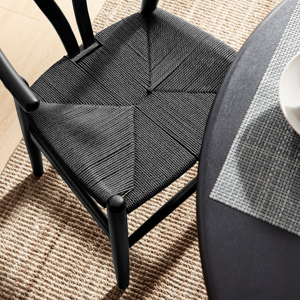 Amish 29" Wood Dining Chair - Black Black