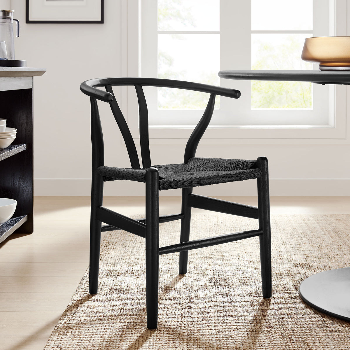Amish 29" Wood Dining Chair - Black Black