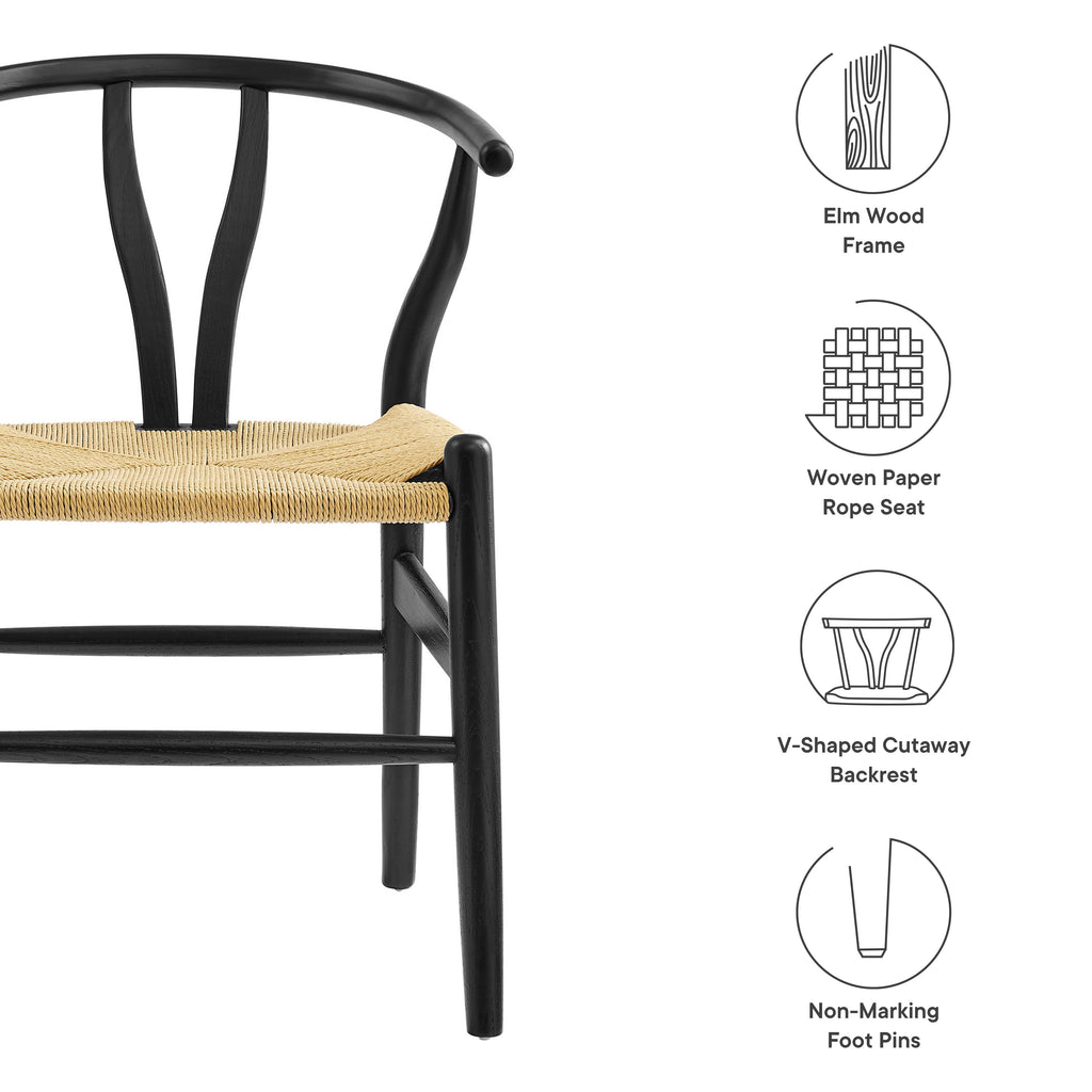 Amish 29" Wood Dining Chair - Black