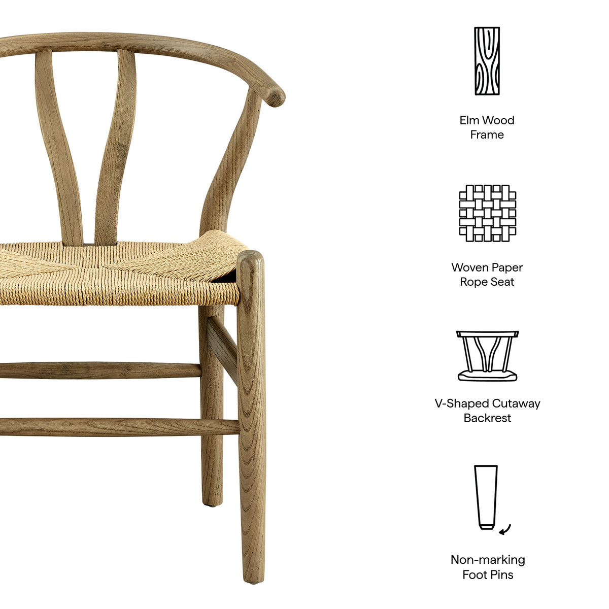 Amish 29" Wood Dining Chair - Gray