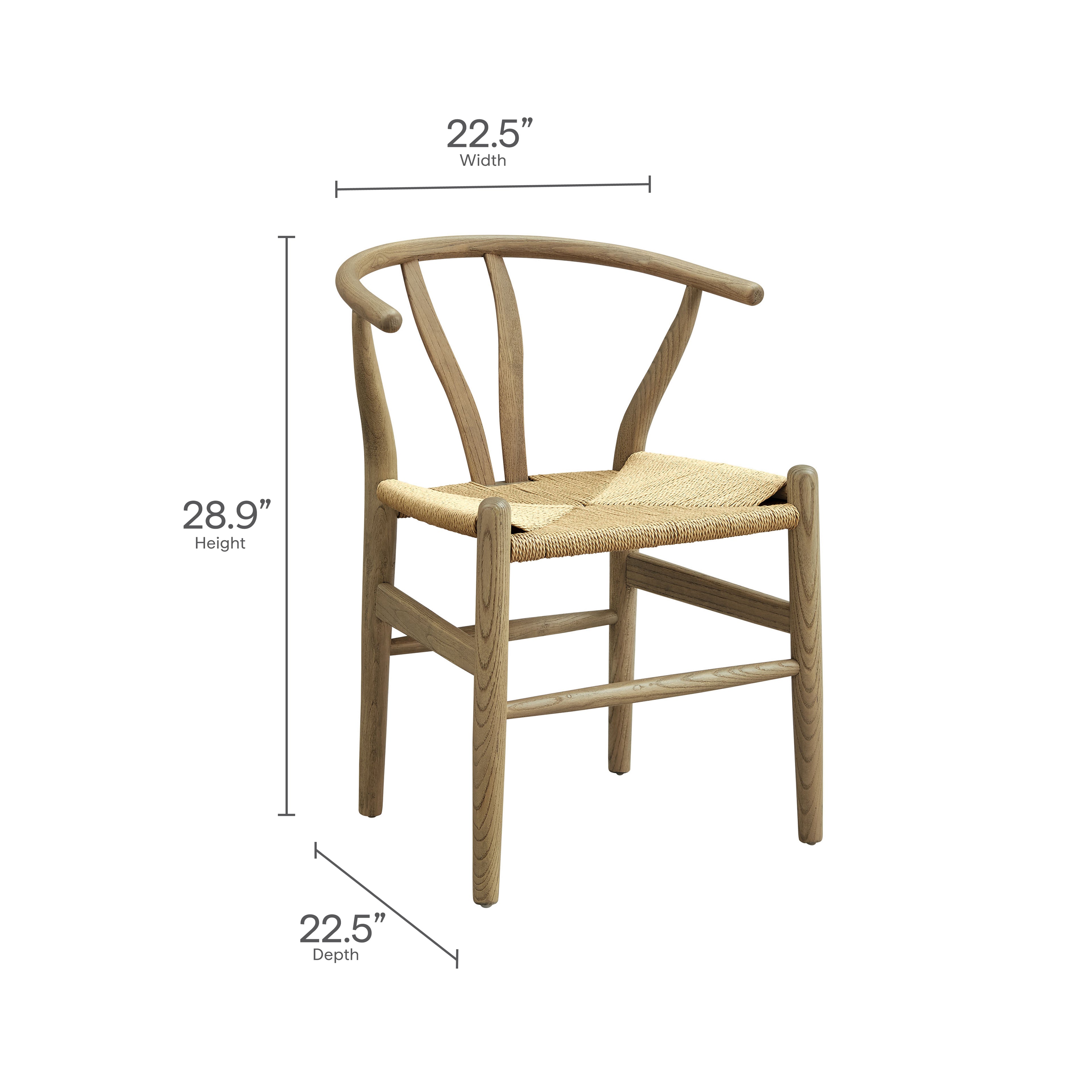 Amish 29" Wood Dining Chair - Gray