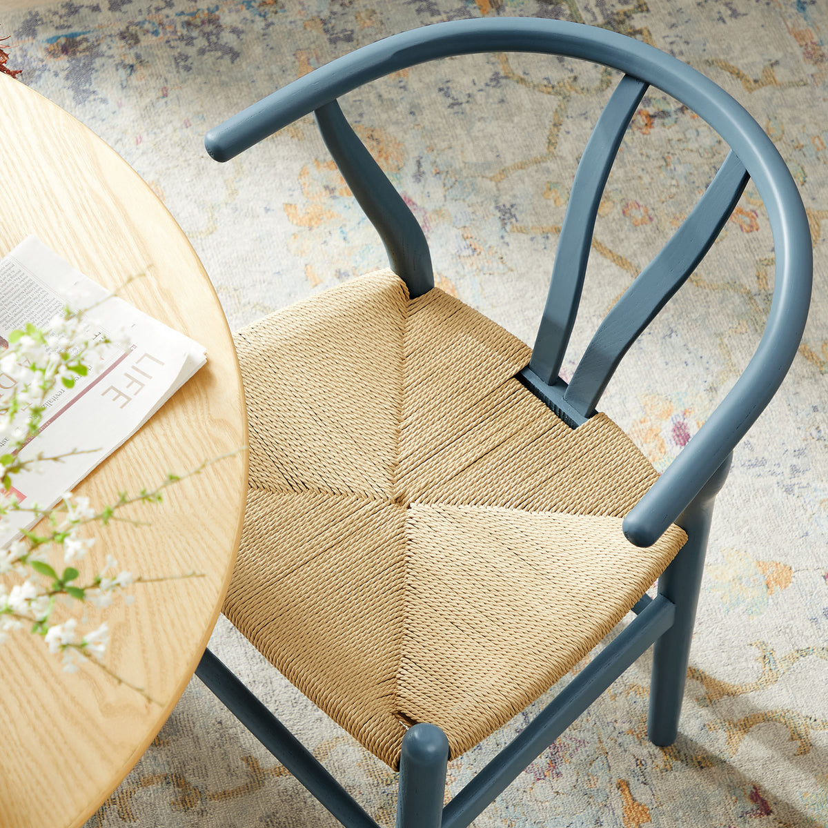 Amish 29" Wood Dining Chair - Harbor Blue
