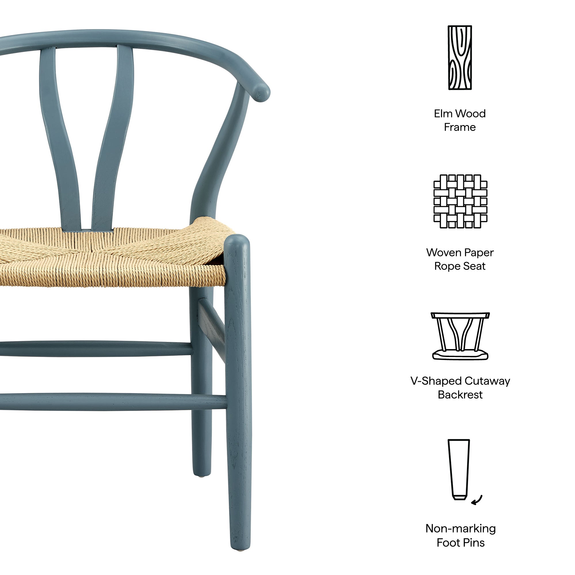 Amish 29" Wood Dining Chair - Harbor Blue