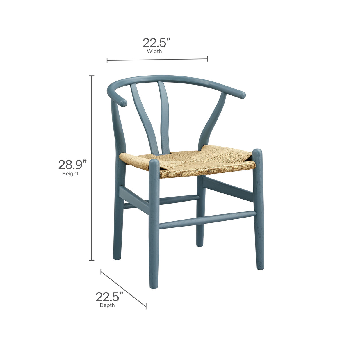 Amish 29" Wood Dining Chair - Harbor Blue