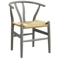 Amish 29" Wood Dining Chair - Light Gray