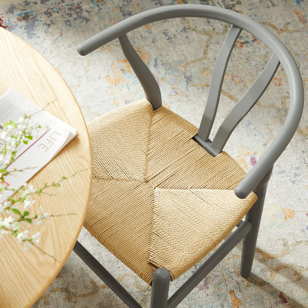 Amish 29" Wood Dining Chair - Light Gray
