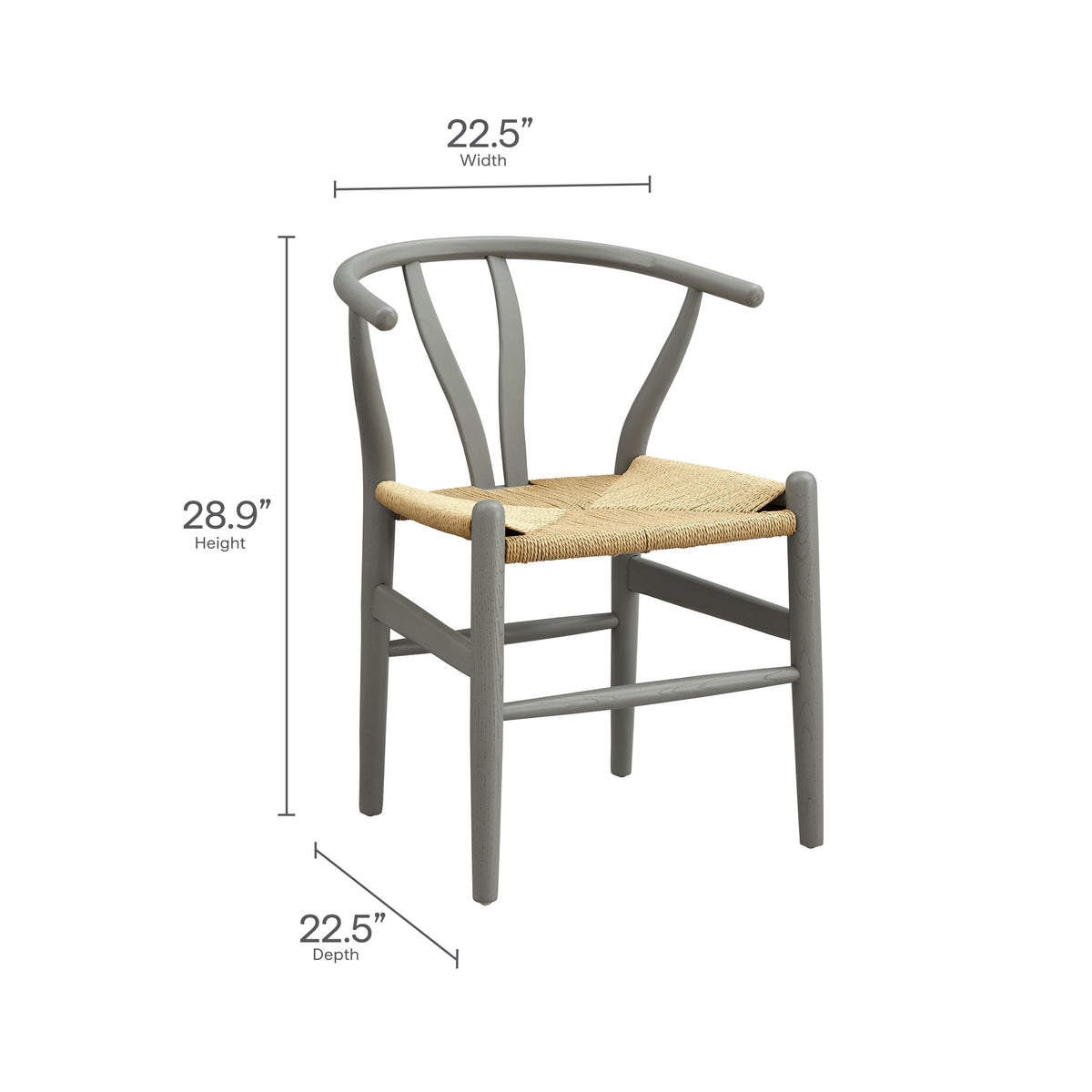 Amish 29" Wood Dining Chair - Light Gray