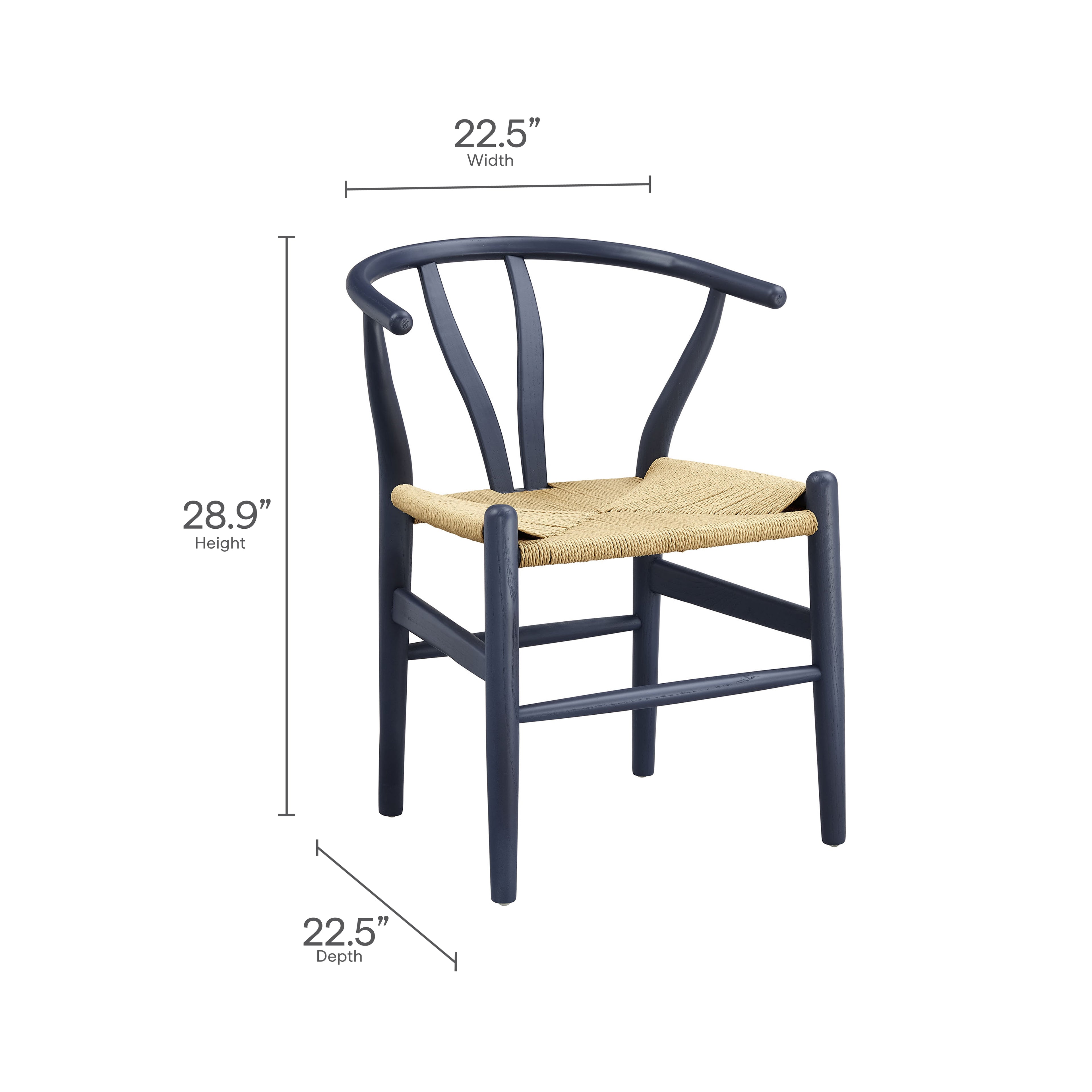 Amish 29" Wood Dining Chair - Midnight