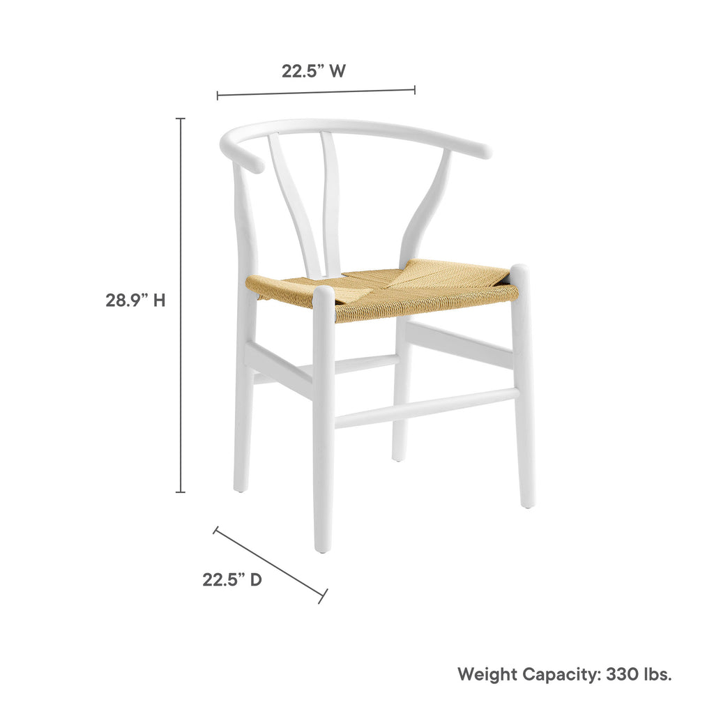 Amish 29" Wood Dining Chair - White