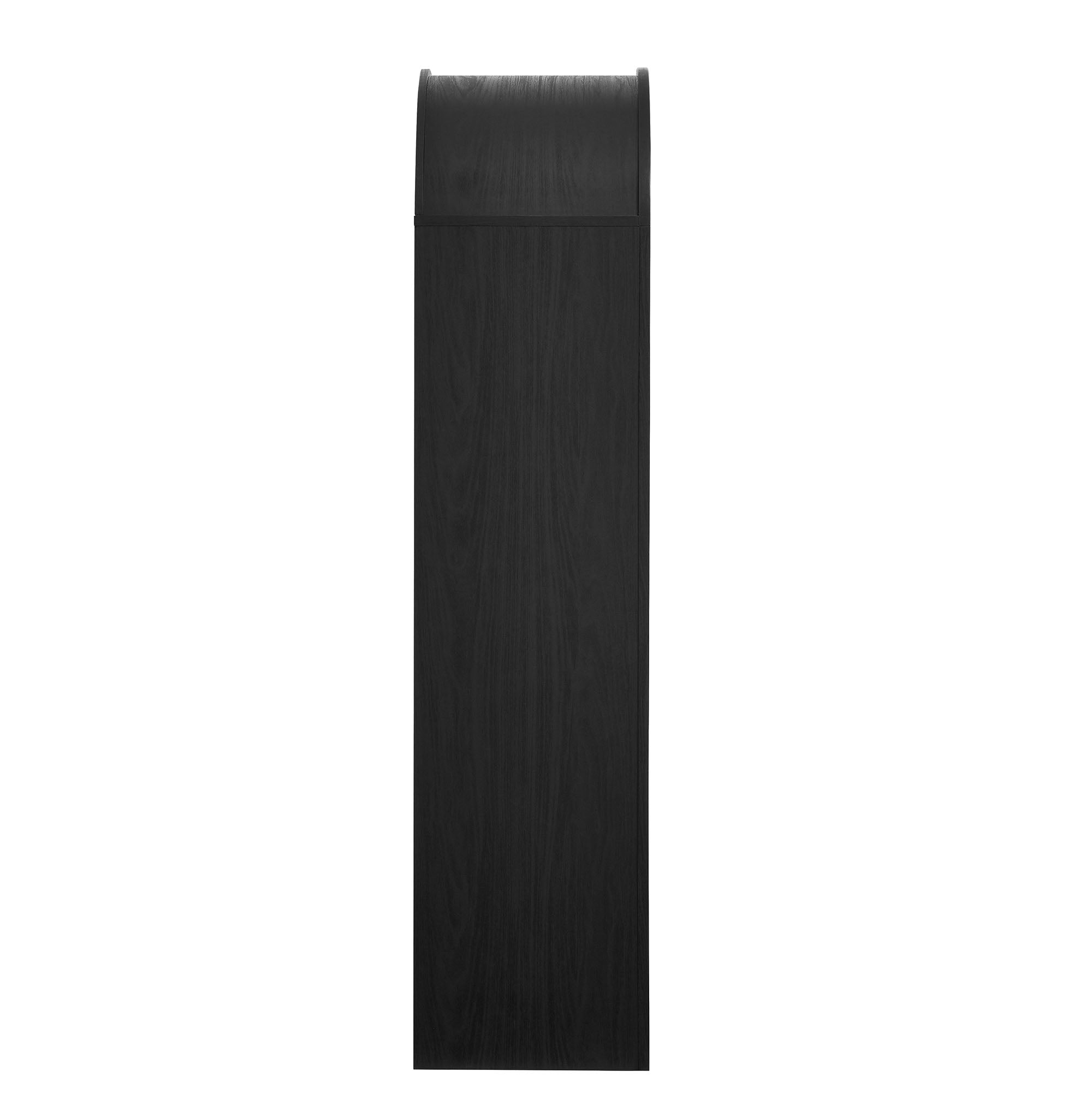 Evie Arched Narrow Bookcase Display Cabinet - Black