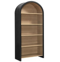 Evie Arched Wide Bookcase Display Cabinet - Black