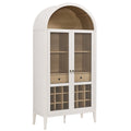 Nolan Arched Bar Cabinet - Ivory Oak