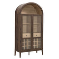 Nolan Arched Bar Cabinet - Walnut Light Oak