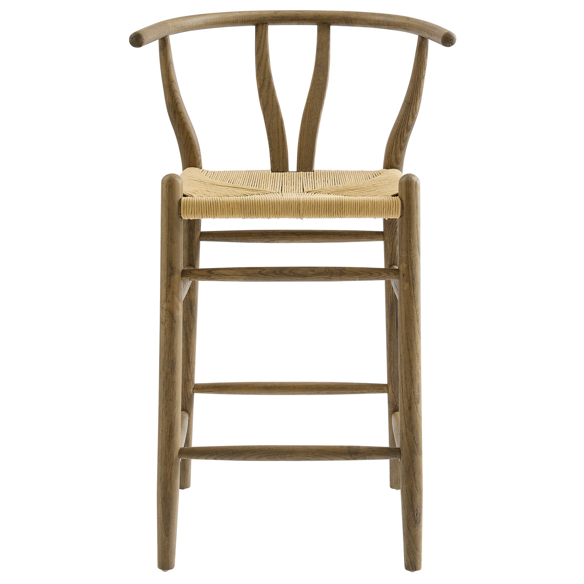 Amish Wood Counter Stool - Weathered Gray Teak