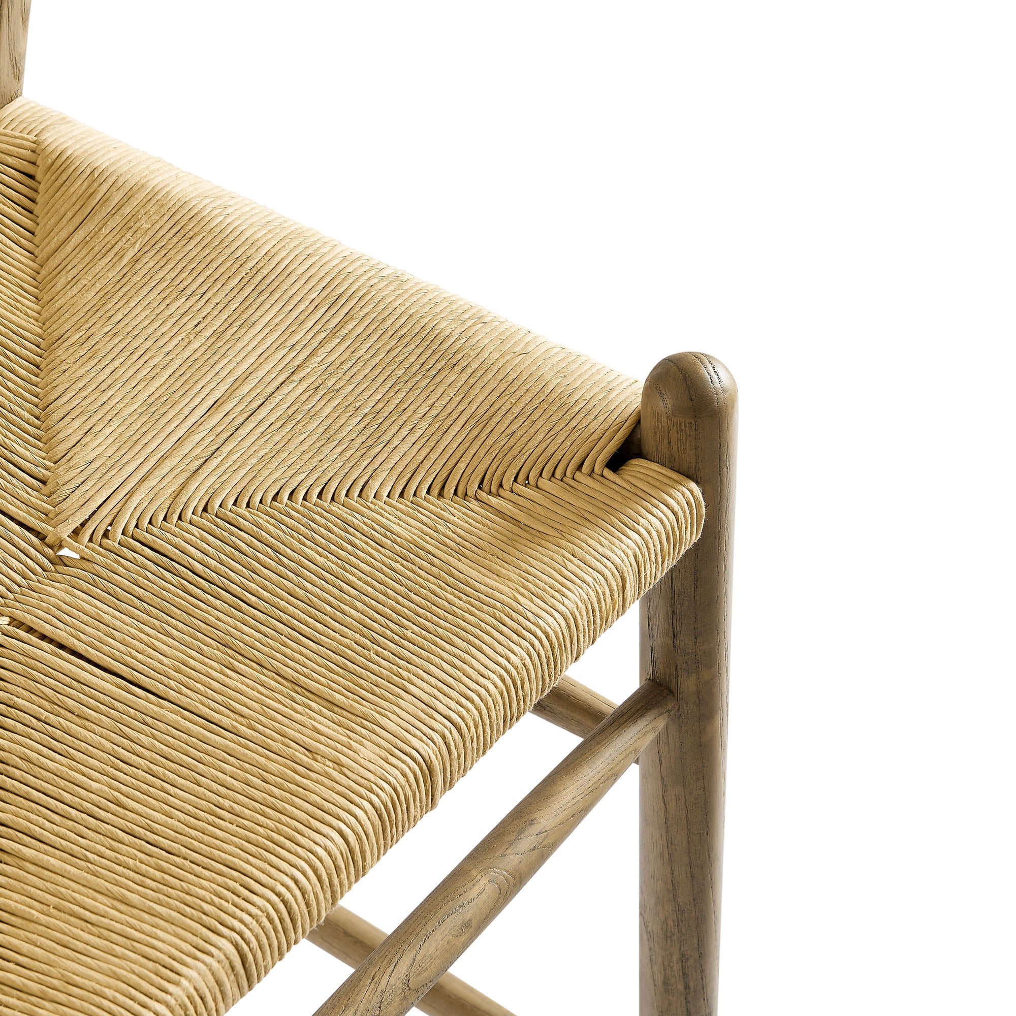 Amish Wood Counter Stool - Weathered Gray Teak