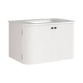 Zia 30" Wall-Mount Bathroom Vanity with Marble Sink - Ivory