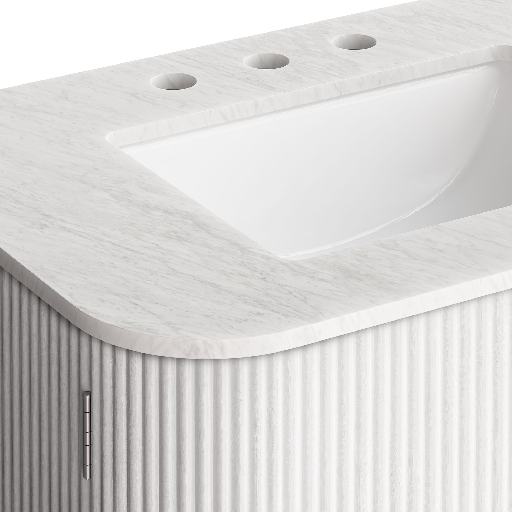 Zia 30" Wall-Mount Bathroom Vanity with Marble Sink - Ivory