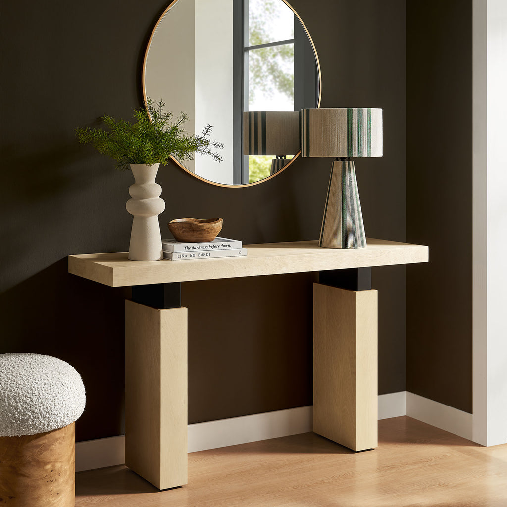 Piston 52" Rectangular Wood Console Table - Natural