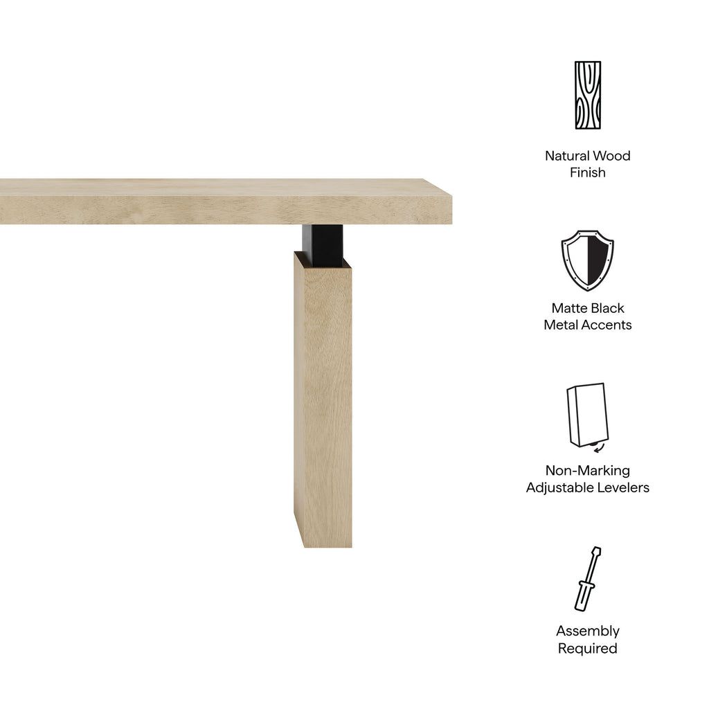 Piston 52" Rectangular Wood Console Table - Natural