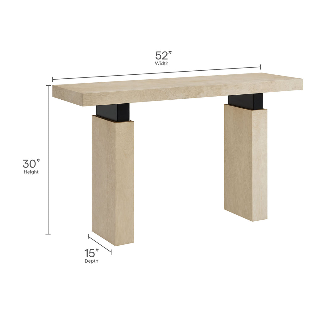 Piston 52" Rectangular Wood Console Table - Natural