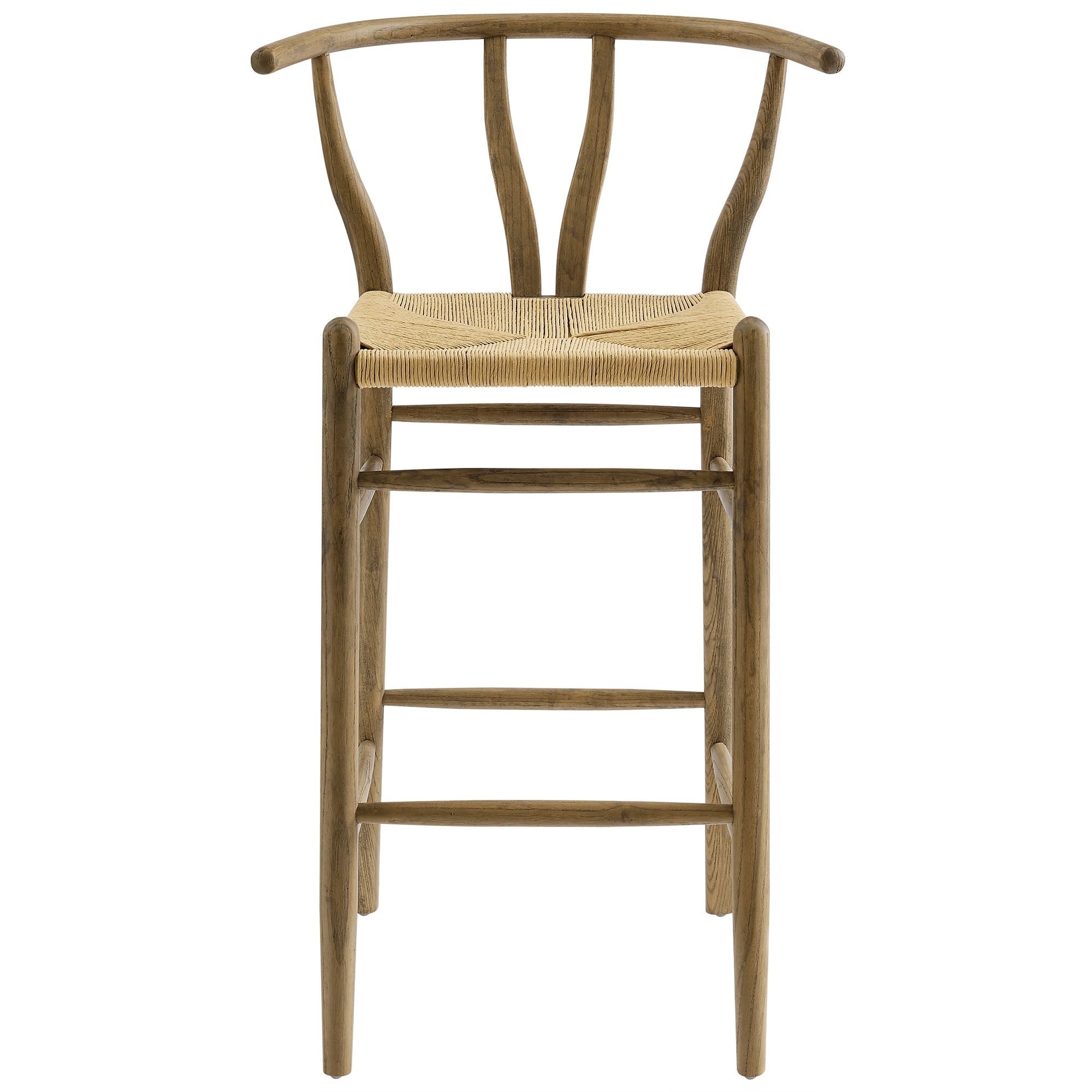 Amish Wood Bar Stool - Weathered Gray Teak