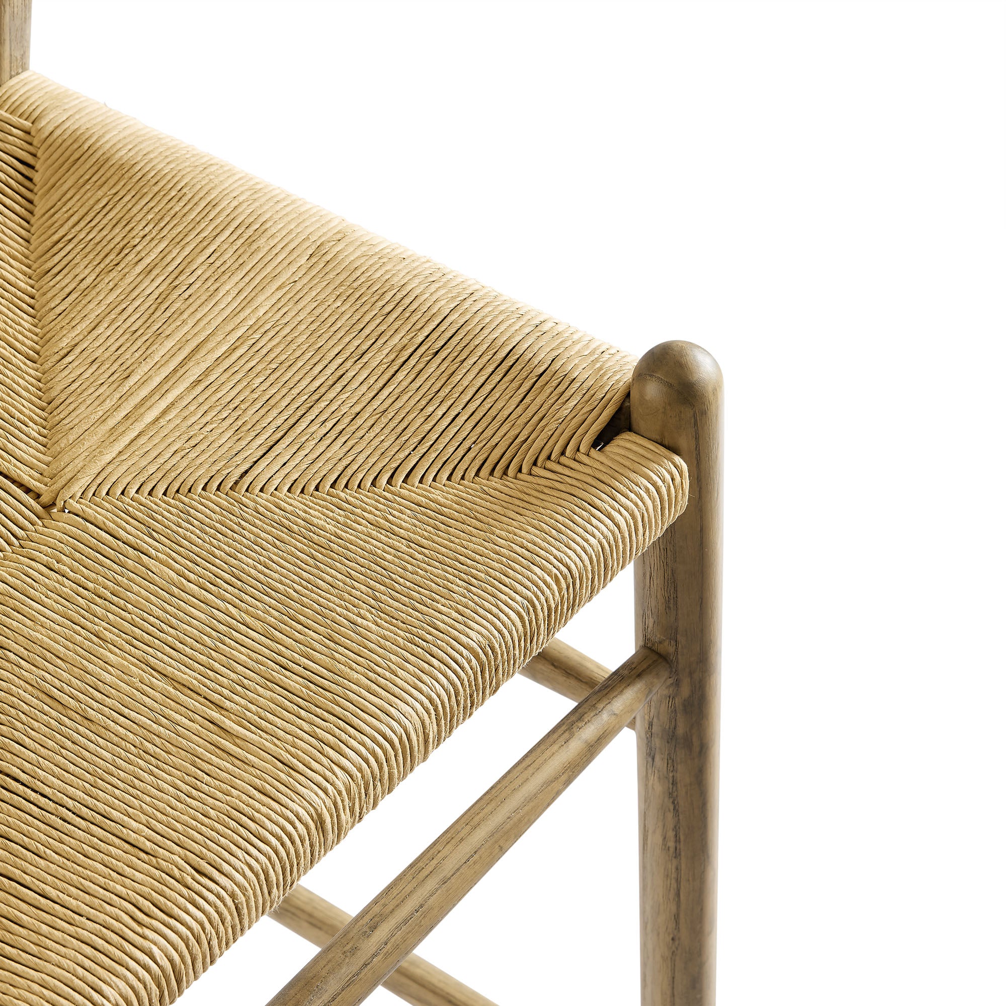 Amish Wood Bar Stool - Weathered Gray Teak