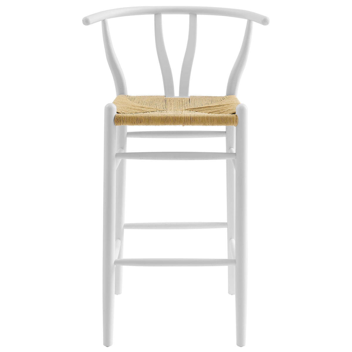 Amish Wood Bar Stool - White