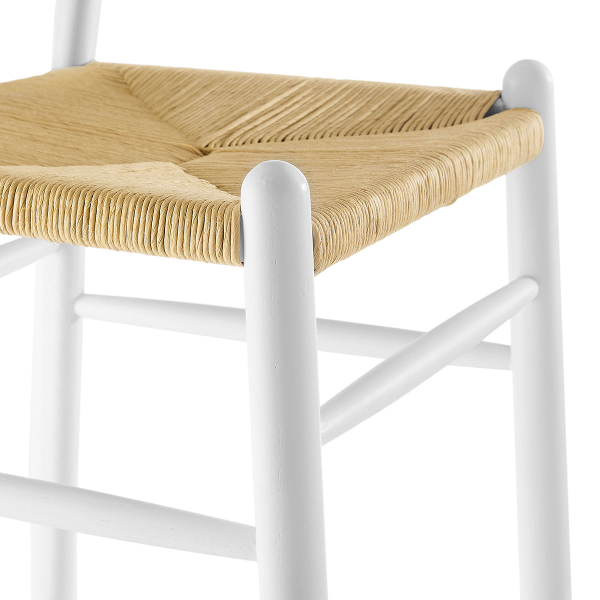 Amish Wood Bar Stool - White