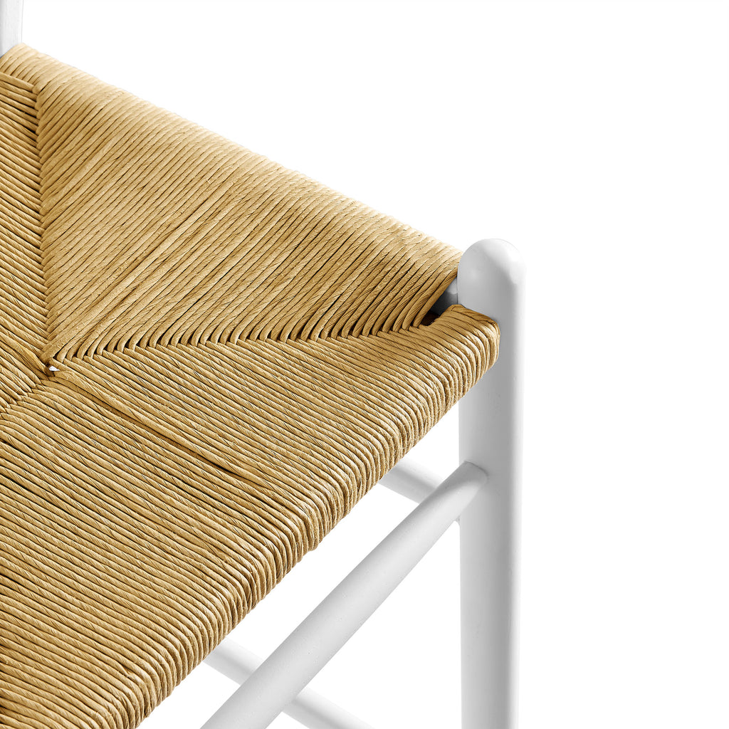 Amish Wood Bar Stool - White